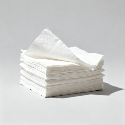 Dinner Napkins 15" X 17" White Virgin Paper 2 ply 1/8 Fold 3000/Case